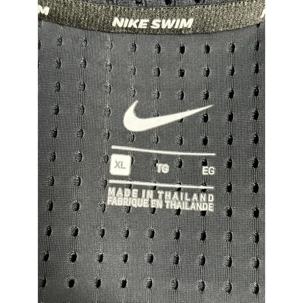 NIKE Swim Mesh Cover Up Tank TopWomens Size XL Black Sleeveless Loose Fit